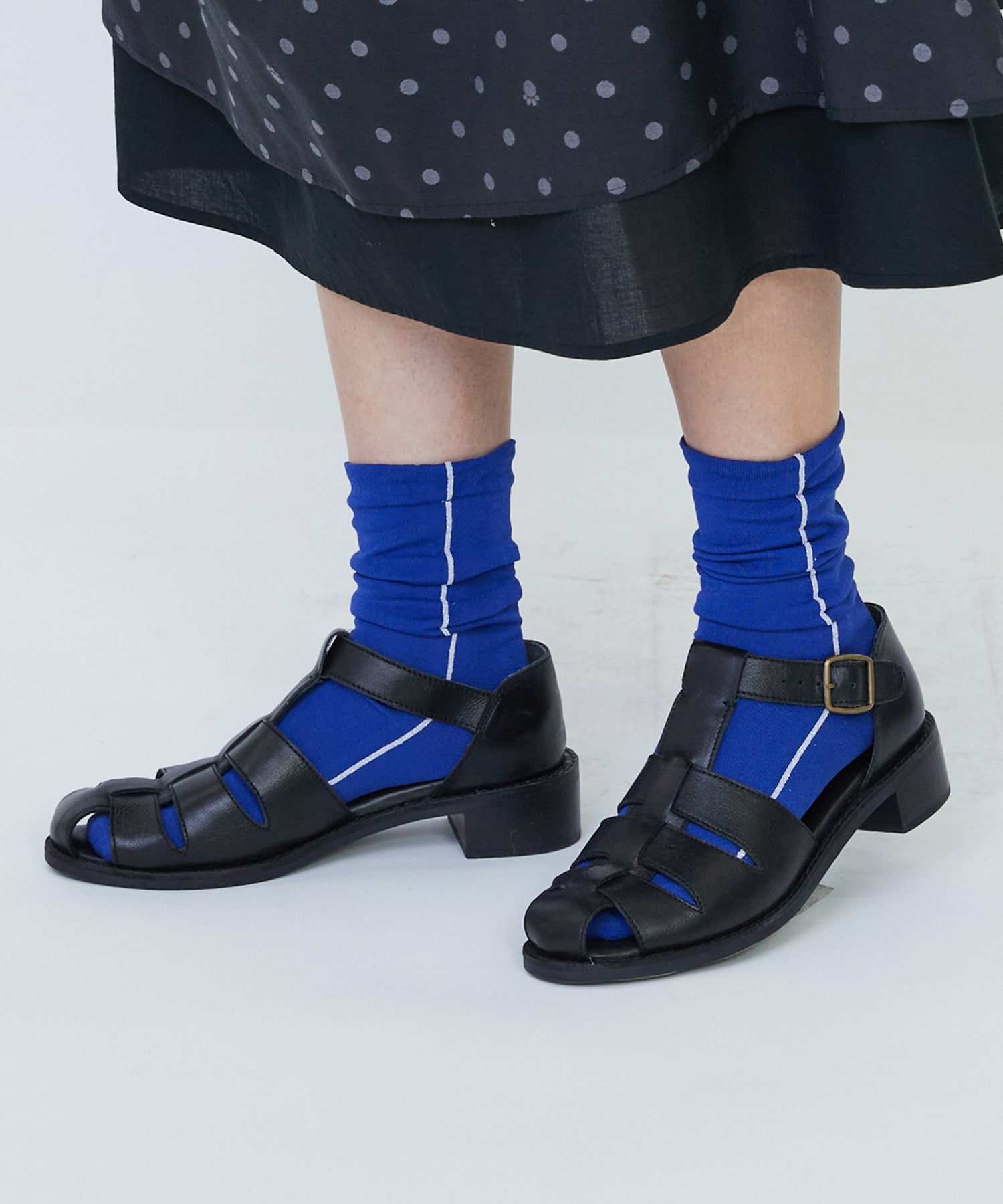 【LOISIR】サイドラインソックス 詳細画像 グリーン 4