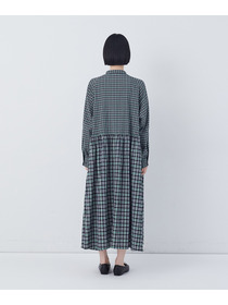 【congés payés】チェックパッチワークワンピース 詳細画像 グリーン系その他 15