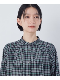 【congés payés】チェックパッチワークワンピース 詳細画像 グリーン系その他 16