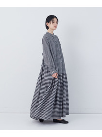 【congés payés】チェックパッチワークワンピース 詳細画像 グリーン系その他 2