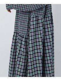 【congés payés】チェックパッチワークワンピース 詳細画像 グリーン系その他 21