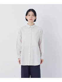 【congés payés】シングルガーゼポケット付きシャツ 詳細画像 ブルー系その他 12