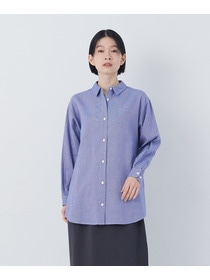 【congés payés】シングルガーゼポケット付きシャツ 詳細画像 ブルー系その他 4