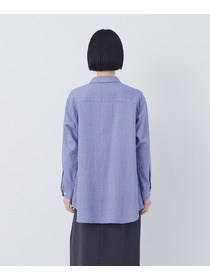 【congés payés】シングルガーゼポケット付きシャツ 詳細画像 ブルー系その他 7