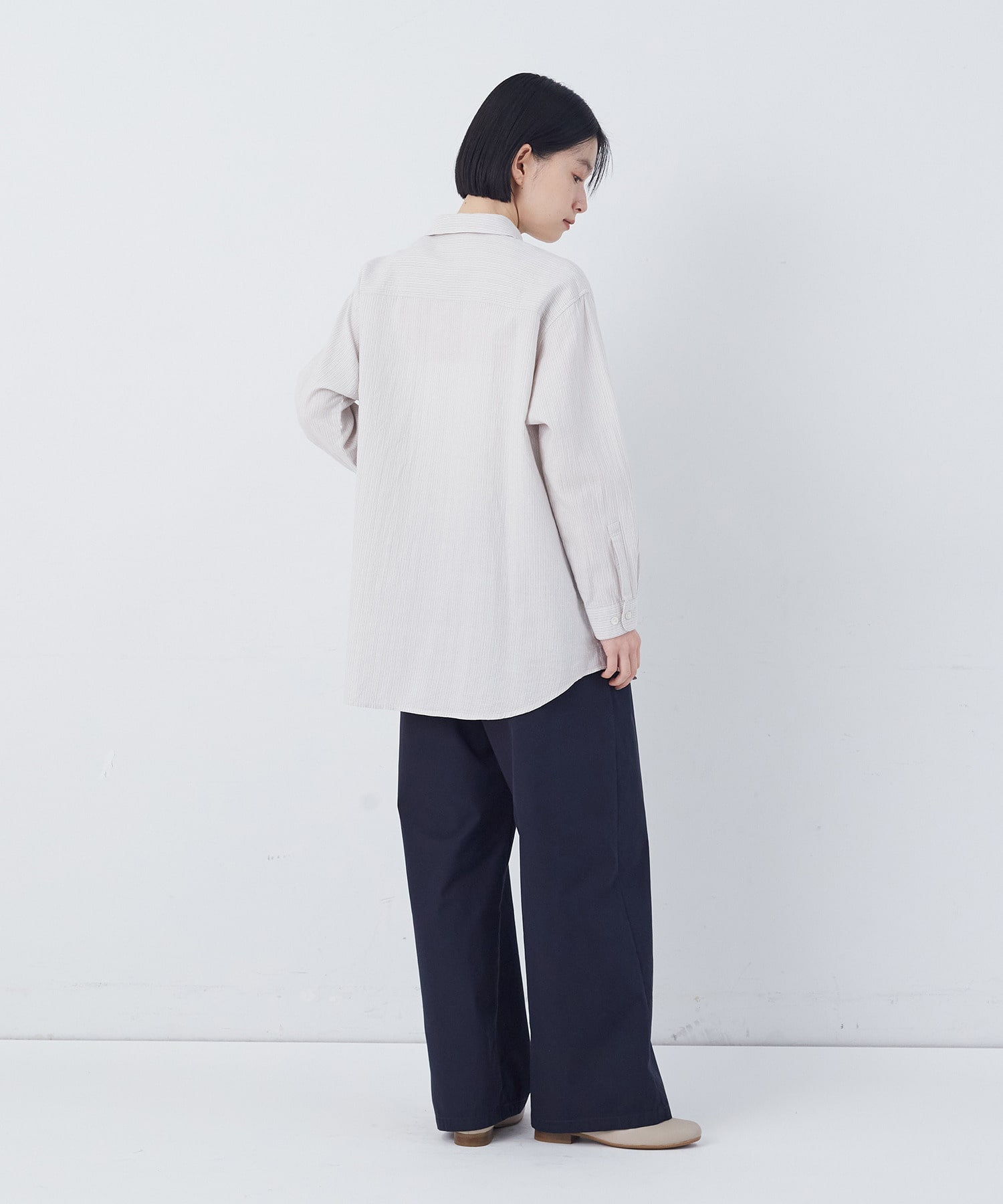 【congés payés】シングルガーゼポケット付きシャツ 詳細画像 ブルー系その他 10