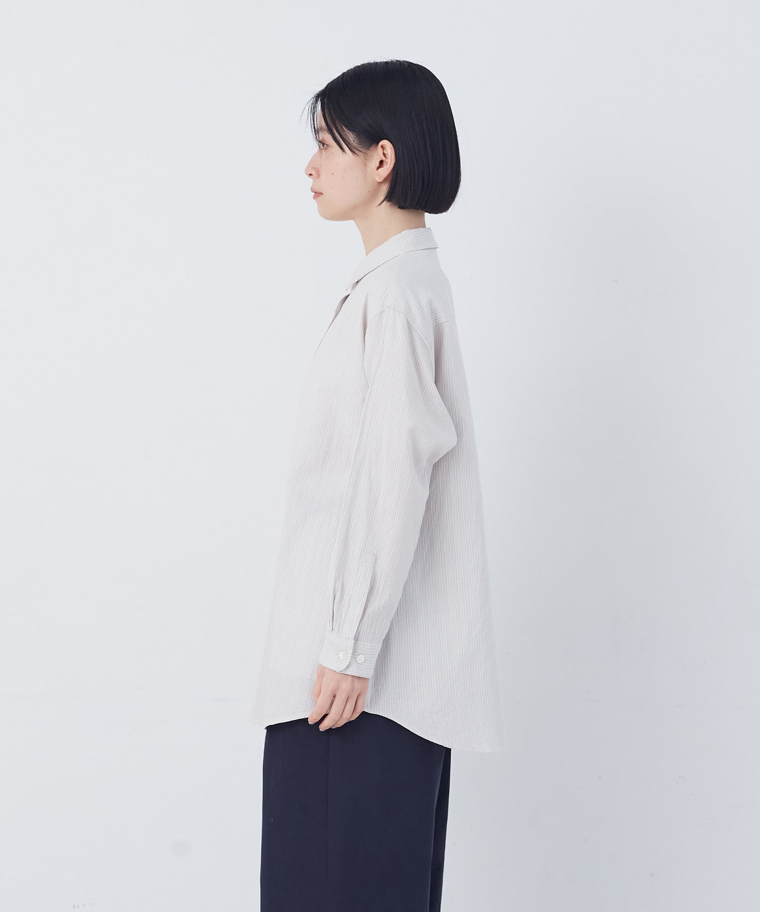 【congés payés】シングルガーゼポケット付きシャツ 詳細画像 ブルー系その他 13