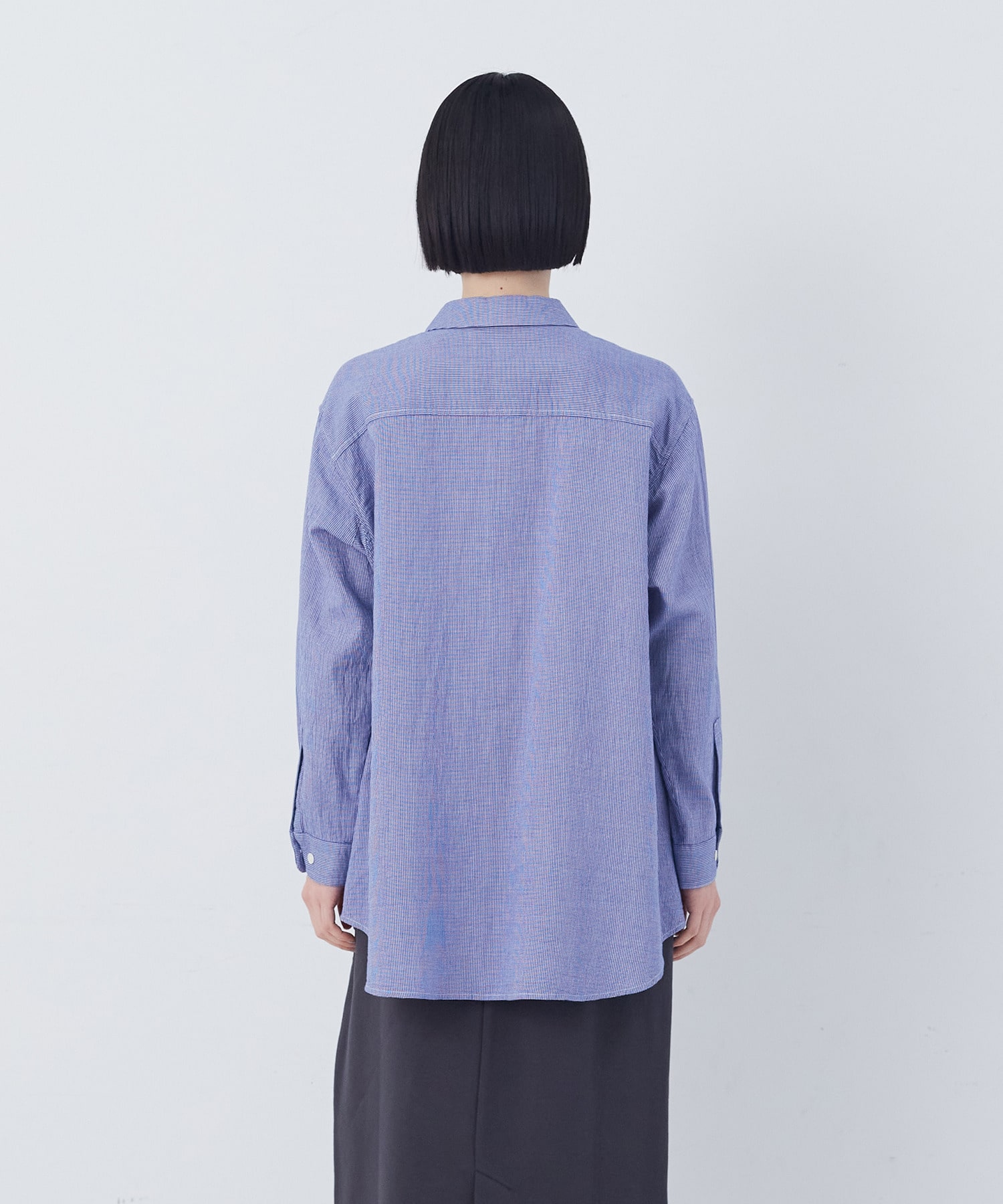 【congés payés】シングルガーゼポケット付きシャツ 詳細画像 ブルー系その他 7