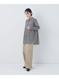 【congés payés】フラワープリントポケット付きシャツ 詳細画像 ブラック系その他 2