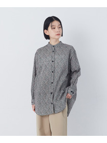 【congés payés】フラワープリントポケット付きシャツ 詳細画像 ブラック系その他 5