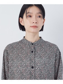 【congés payés】フラワープリントポケット付きシャツ 詳細画像 ブラック系その他 9