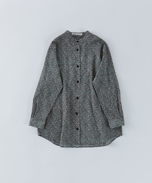 【congés payés】フラワープリントポケット付きシャツ 詳細画像 ブラック系その他 1