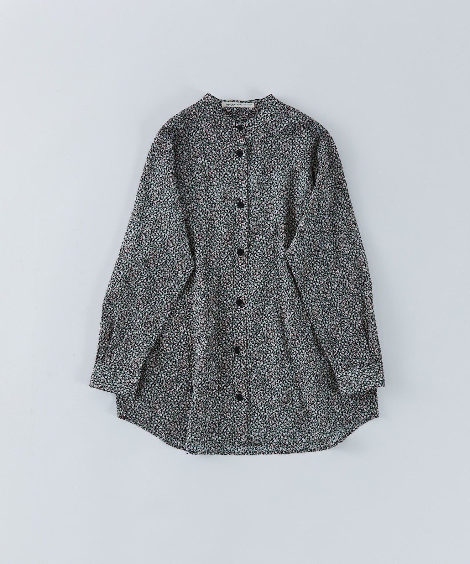 【congés payés】フラワープリントポケット付きシャツ 詳細画像 ブラック系その他 1