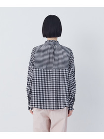 【congés payés】チェックパッチワークブラウス 詳細画像 グリーン系その他 14