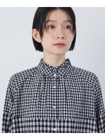 【congés payés】チェックパッチワークブラウス 詳細画像 グリーン系その他 15