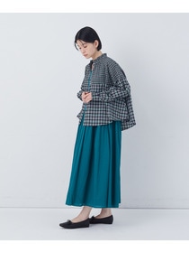 【congés payés】チェックパッチワークブラウス 詳細画像 グリーン系その他 2