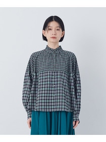 【congés payés】チェックパッチワークブラウス 詳細画像 グリーン系その他 6