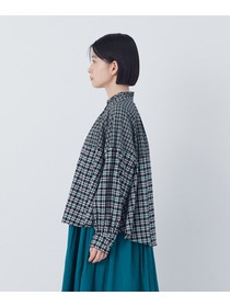 【congés payés】チェックパッチワークブラウス 詳細画像 グリーン系その他 7