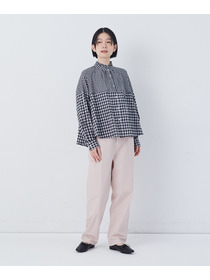 【congés payés】チェックパッチワークブラウス 詳細画像 グリーン系その他 9