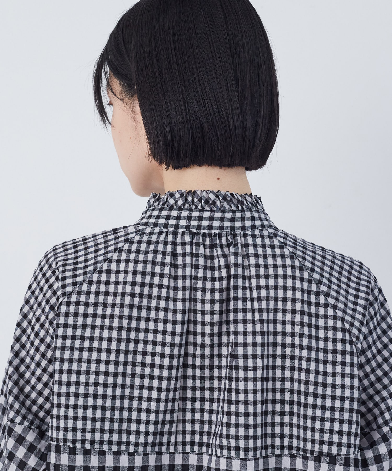 【congés payés】チェックパッチワークブラウス 詳細画像 グリーン系その他 16