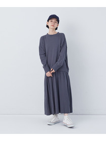 【congés payés】ジャージコンビワンピース 詳細画像 チャコールグレー 11