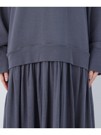 【congés payés】ジャージコンビワンピース 詳細画像 チャコールグレー 19