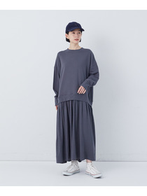 【congés payés】ジャージコンビワンピース 詳細画像 チャコールグレー 8