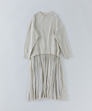 【congés payés】ジャージコンビワンピース 詳細画像 アイボリー 1