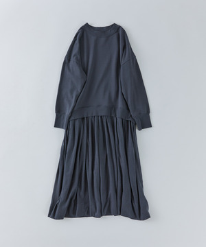 【congés payés】ジャージコンビワンピース 詳細画像 チャコールグレー 1