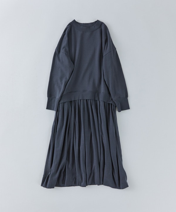 ジャージコンビワンピース 詳細画像 チャコールグレー 1