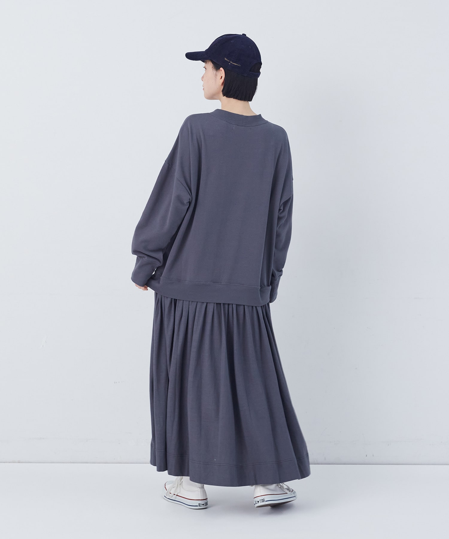 【congés payés】ジャージコンビワンピース 詳細画像 チャコールグレー 10