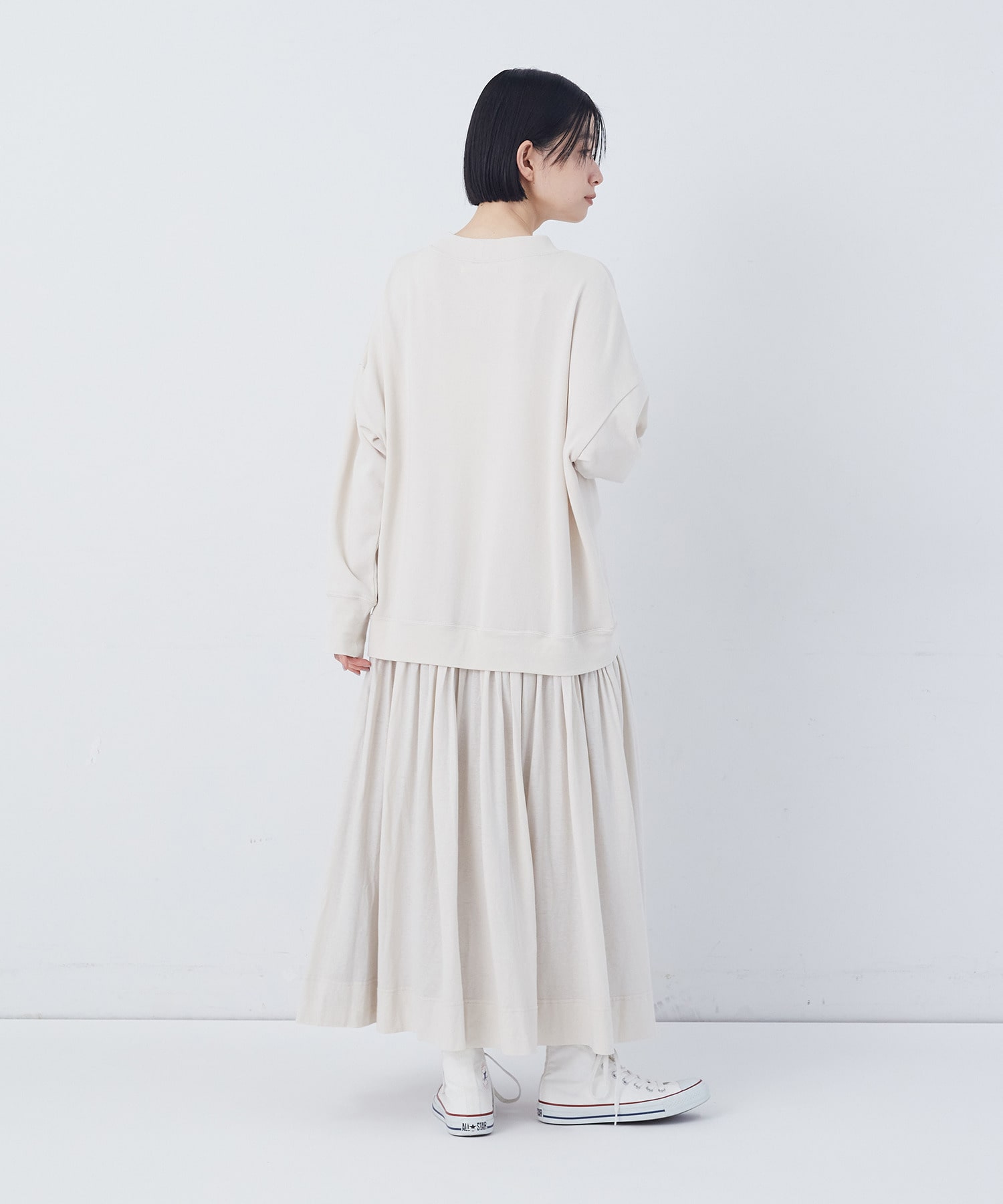 【congés payés】ジャージコンビワンピース 詳細画像 チャコールグレー 3