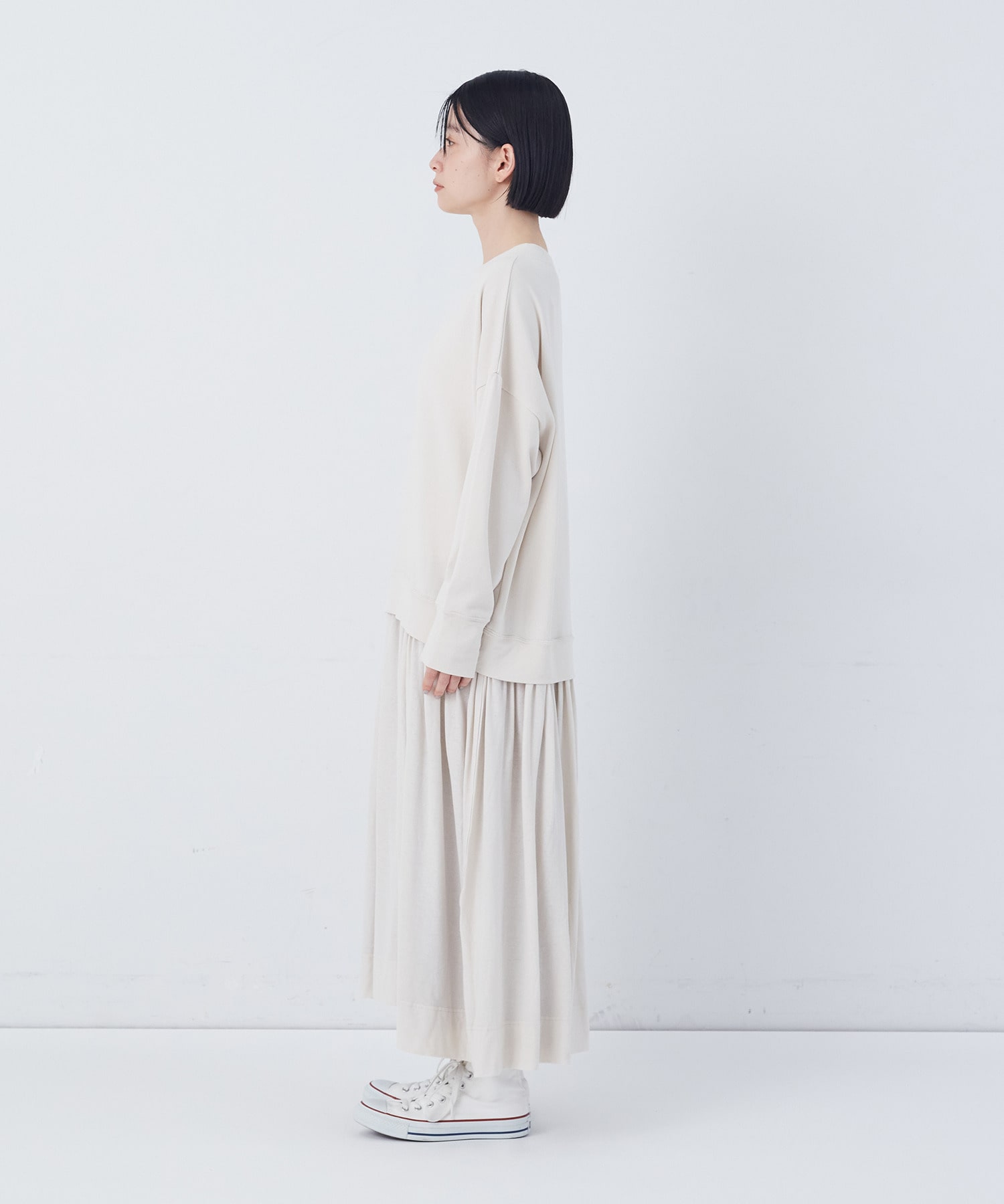 【congés payés】ジャージコンビワンピース 詳細画像 チャコールグレー 6