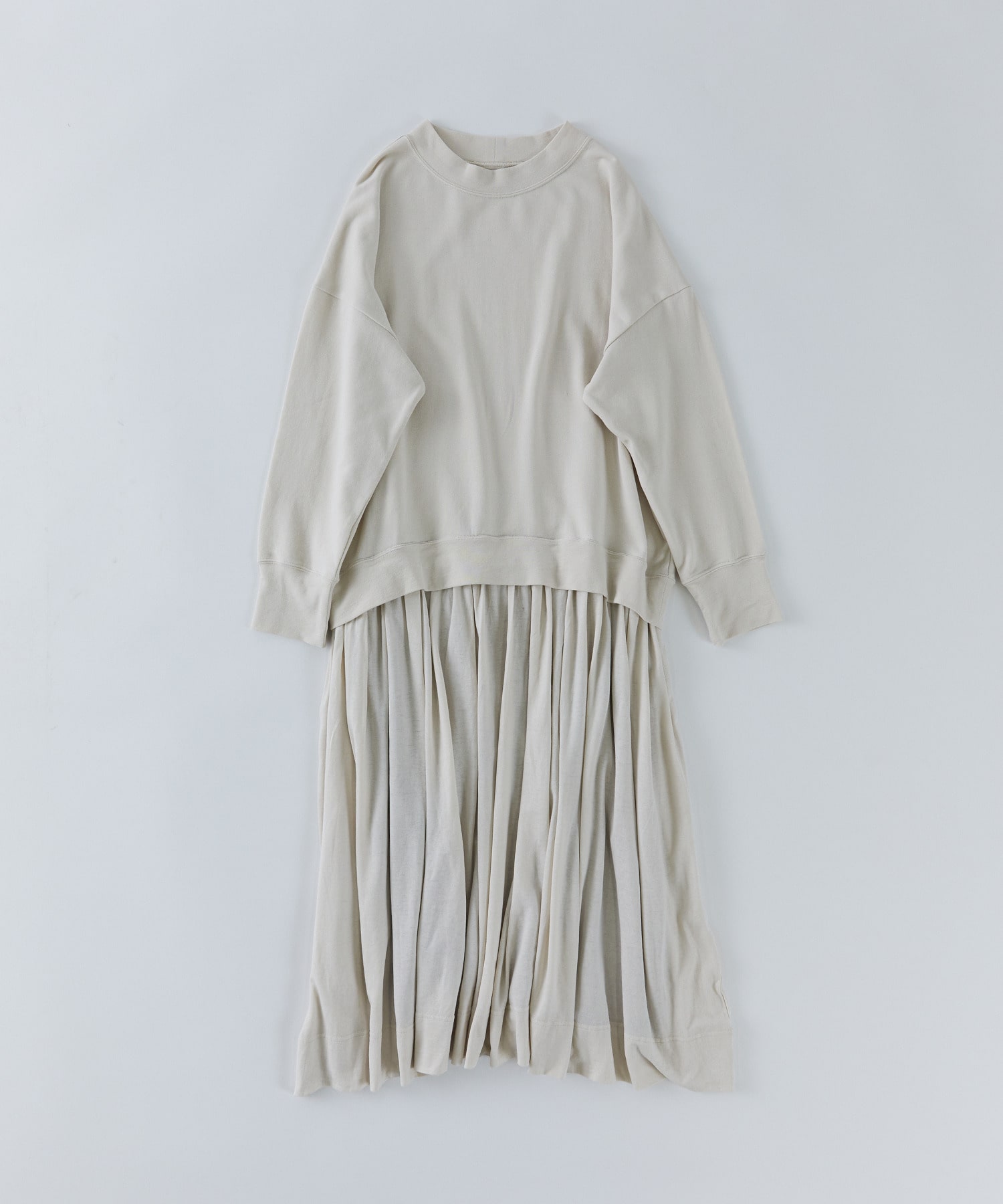 【congés payés】ジャージコンビワンピース 詳細画像 アイボリー 1