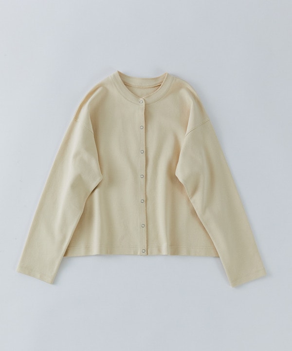 ポンチスナップカーディガン 詳細画像 アイボリー 1