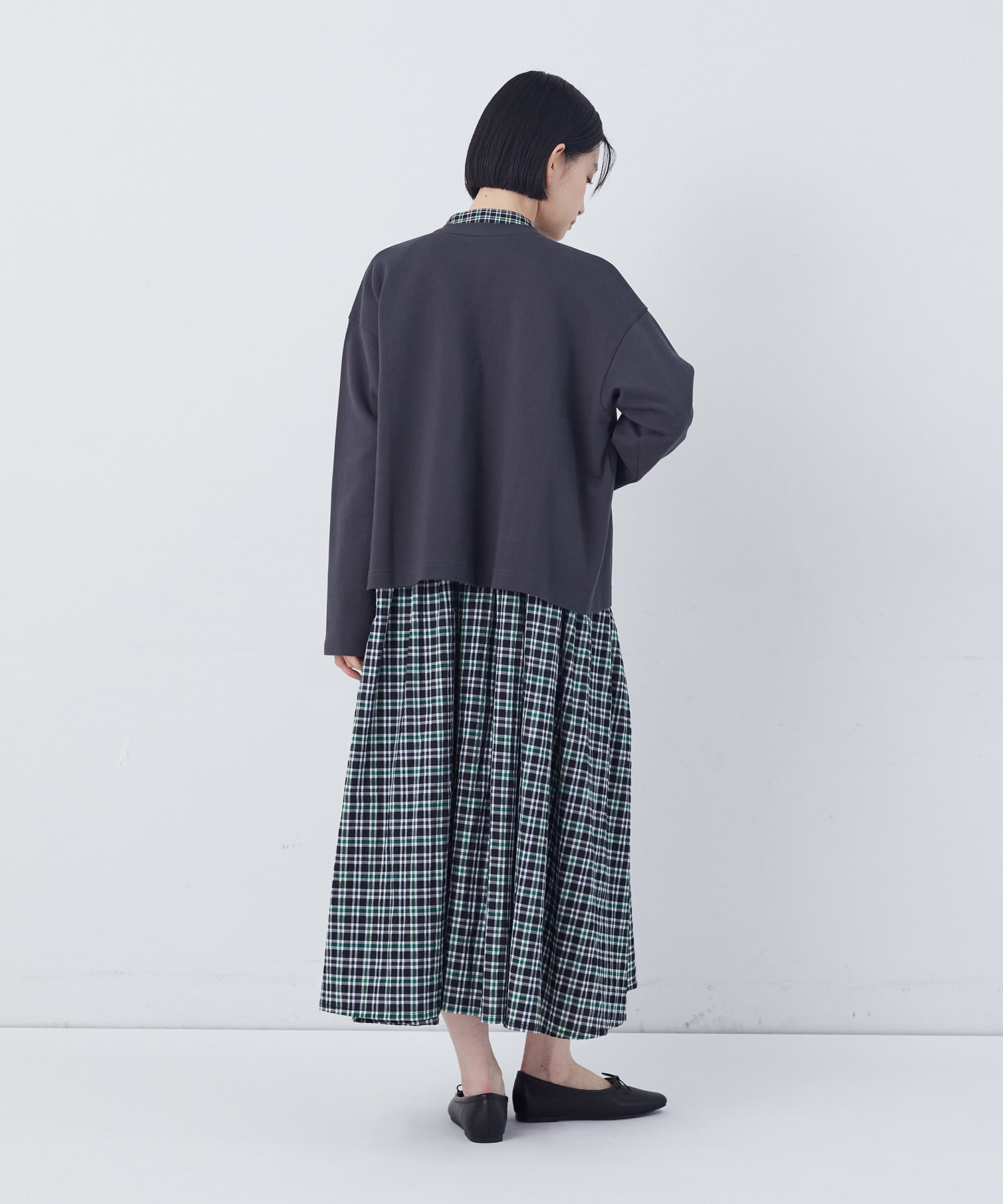 【congés payés】ポンチスナップカーディガン 詳細画像 チャコールグレー 13