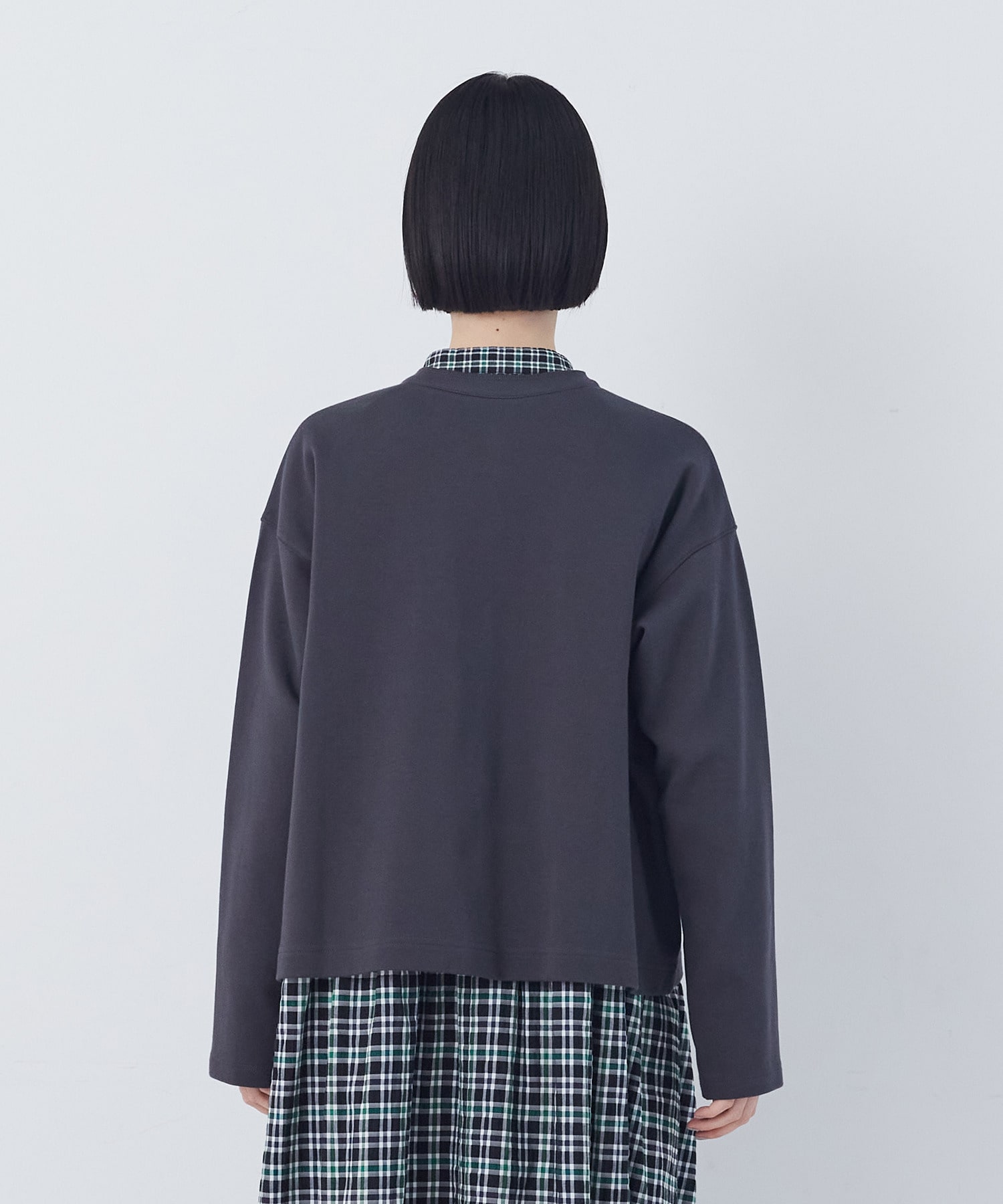 【congés payés】ポンチスナップカーディガン 詳細画像 チャコールグレー 20