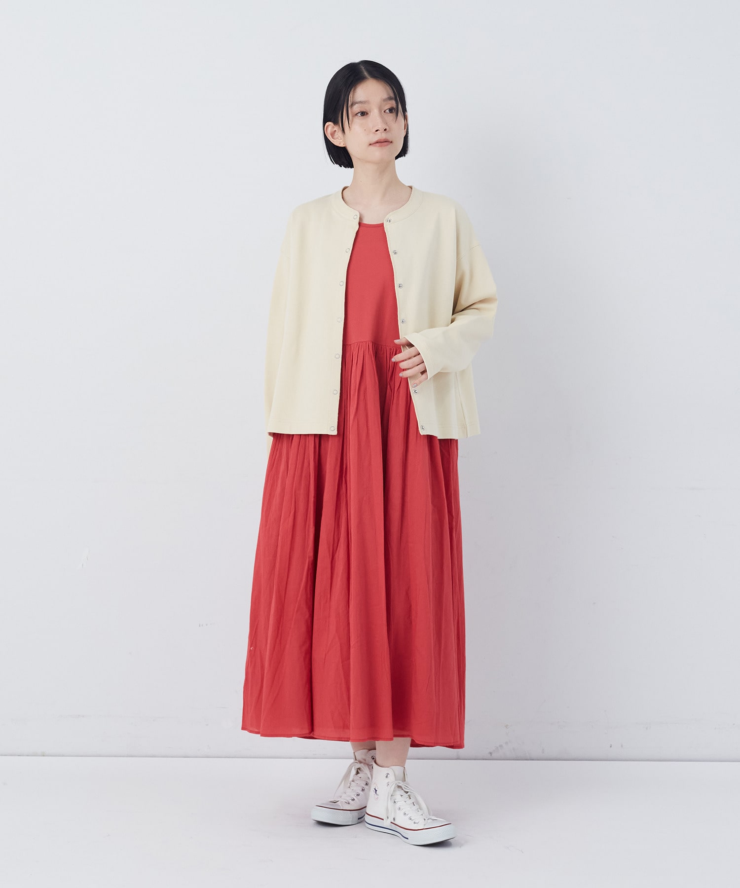 【congés payés】ポンチスナップカーディガン 詳細画像 チャコールグレー 21