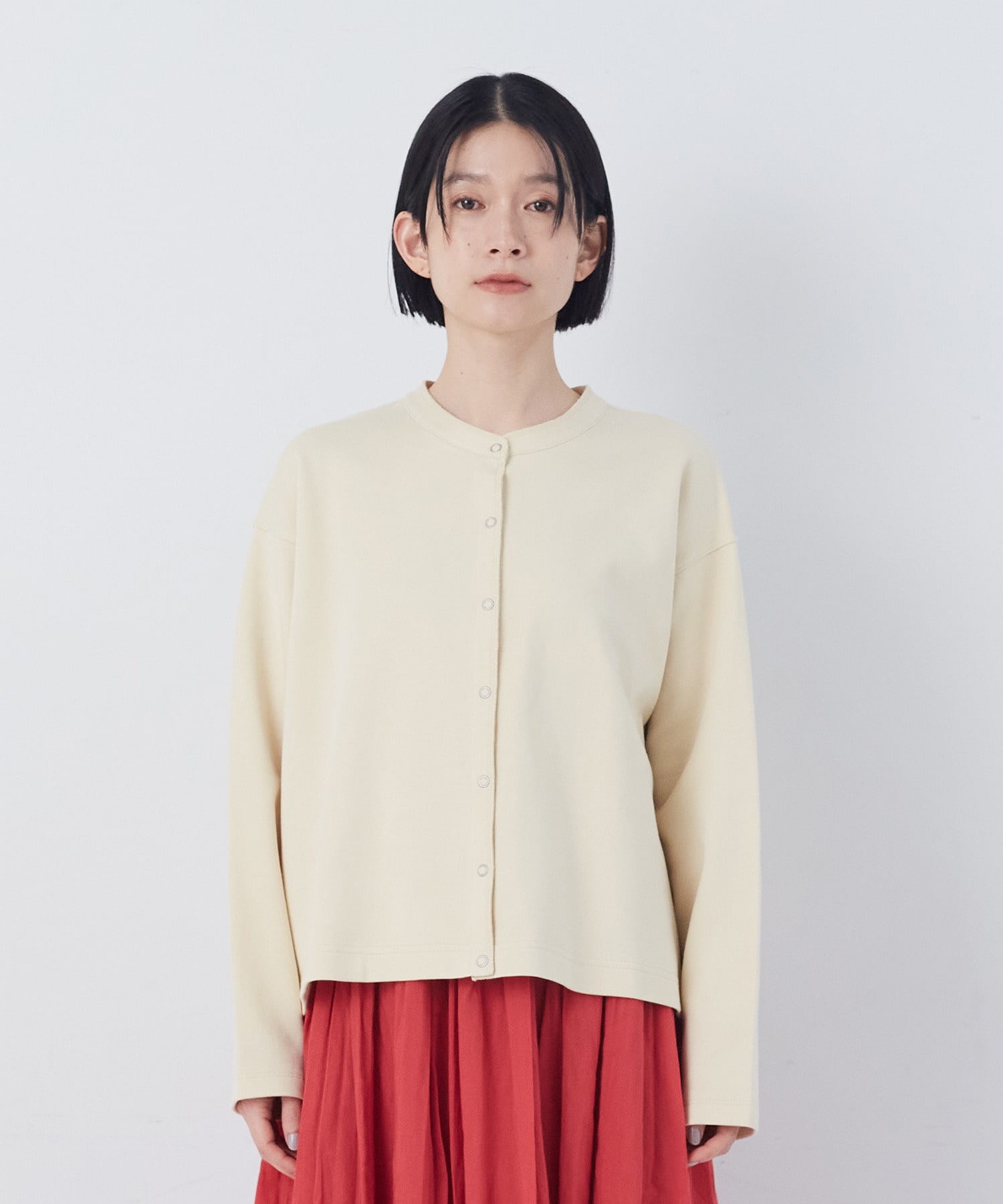 【congés payés】ポンチスナップカーディガン 詳細画像 チャコールグレー 25