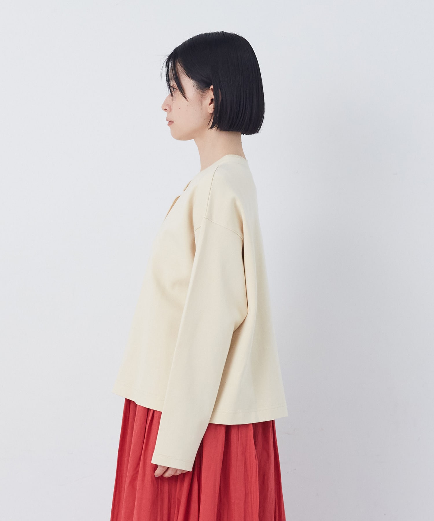 【congés payés】ポンチスナップカーディガン 詳細画像 チャコールグレー 26