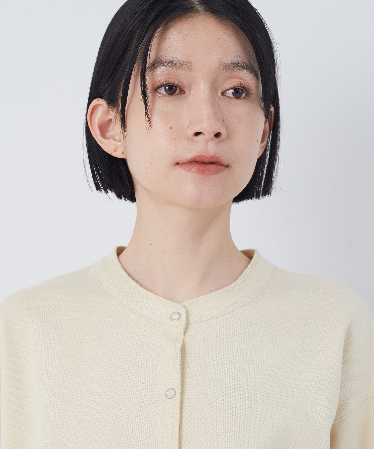 【congés payés】ポンチスナップカーディガン 詳細画像 チャコールグレー 28