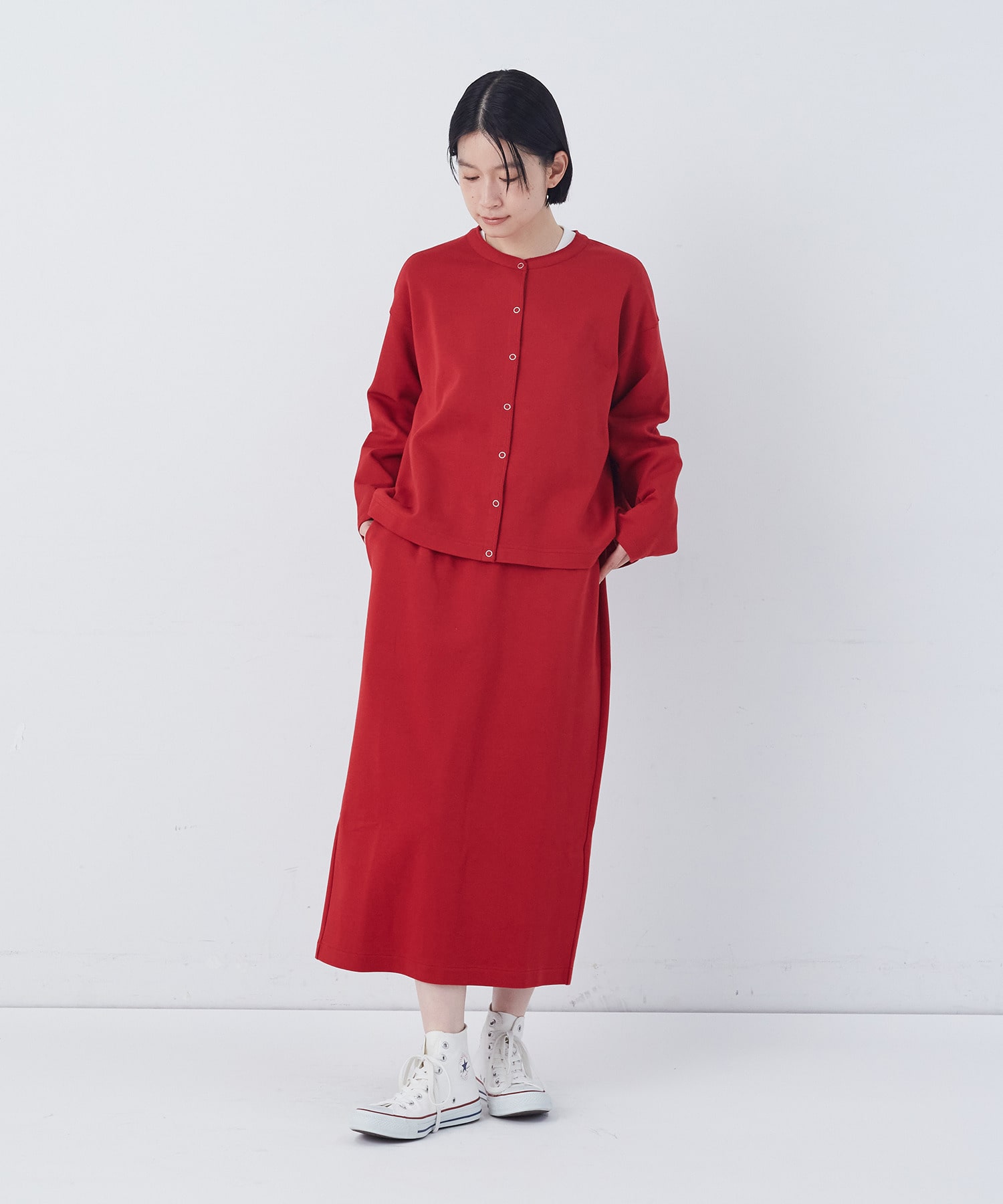 【congés payés】ポンチスナップカーディガン 詳細画像 チャコールグレー 5