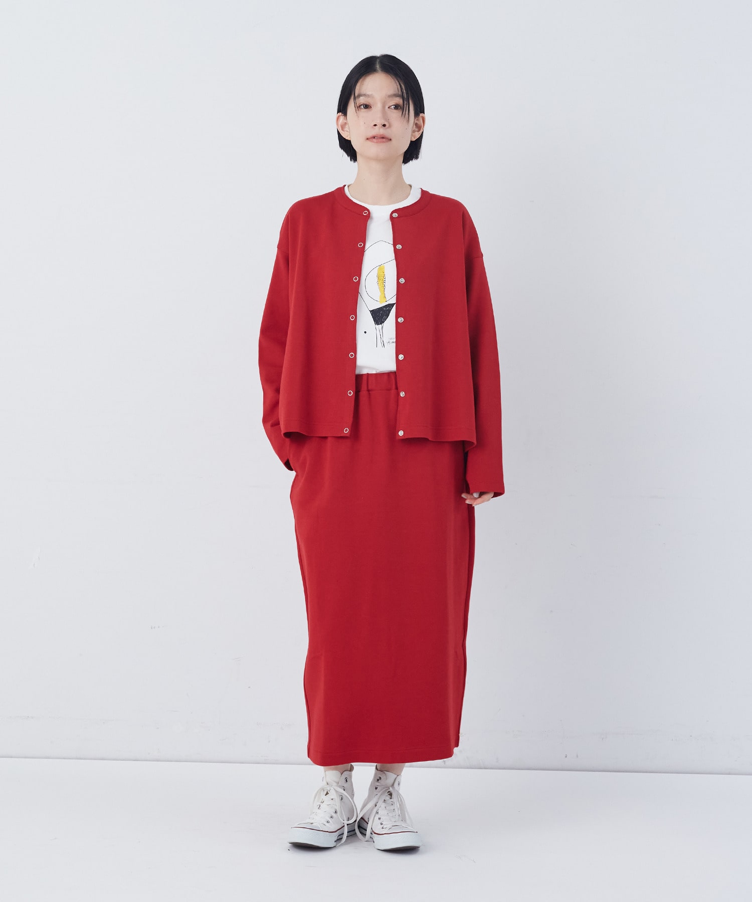 【congés payés】ポンチスナップカーディガン 詳細画像 チャコールグレー 6