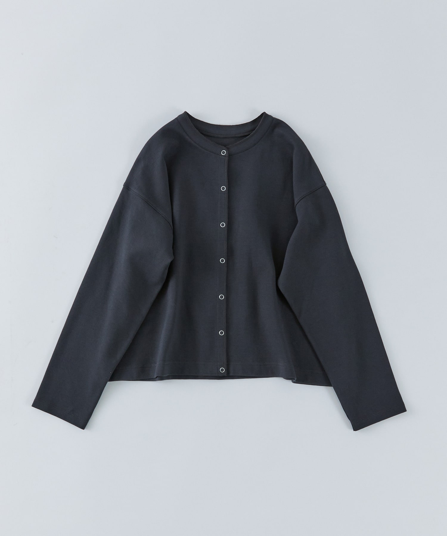 【congés payés】ポンチスナップカーディガン 詳細画像 チャコールグレー 1