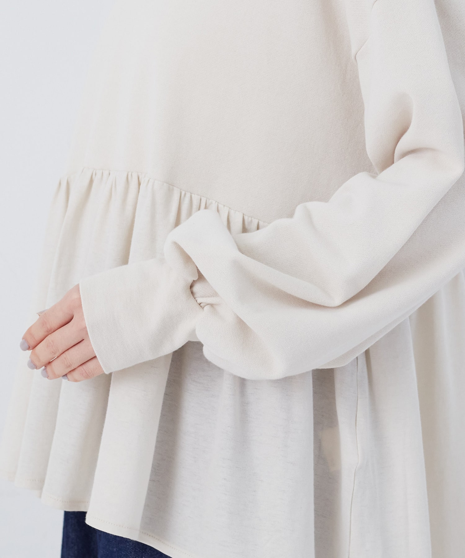 【congés payés】ジャージコンビプルオーバー 詳細画像 アイボリー 17