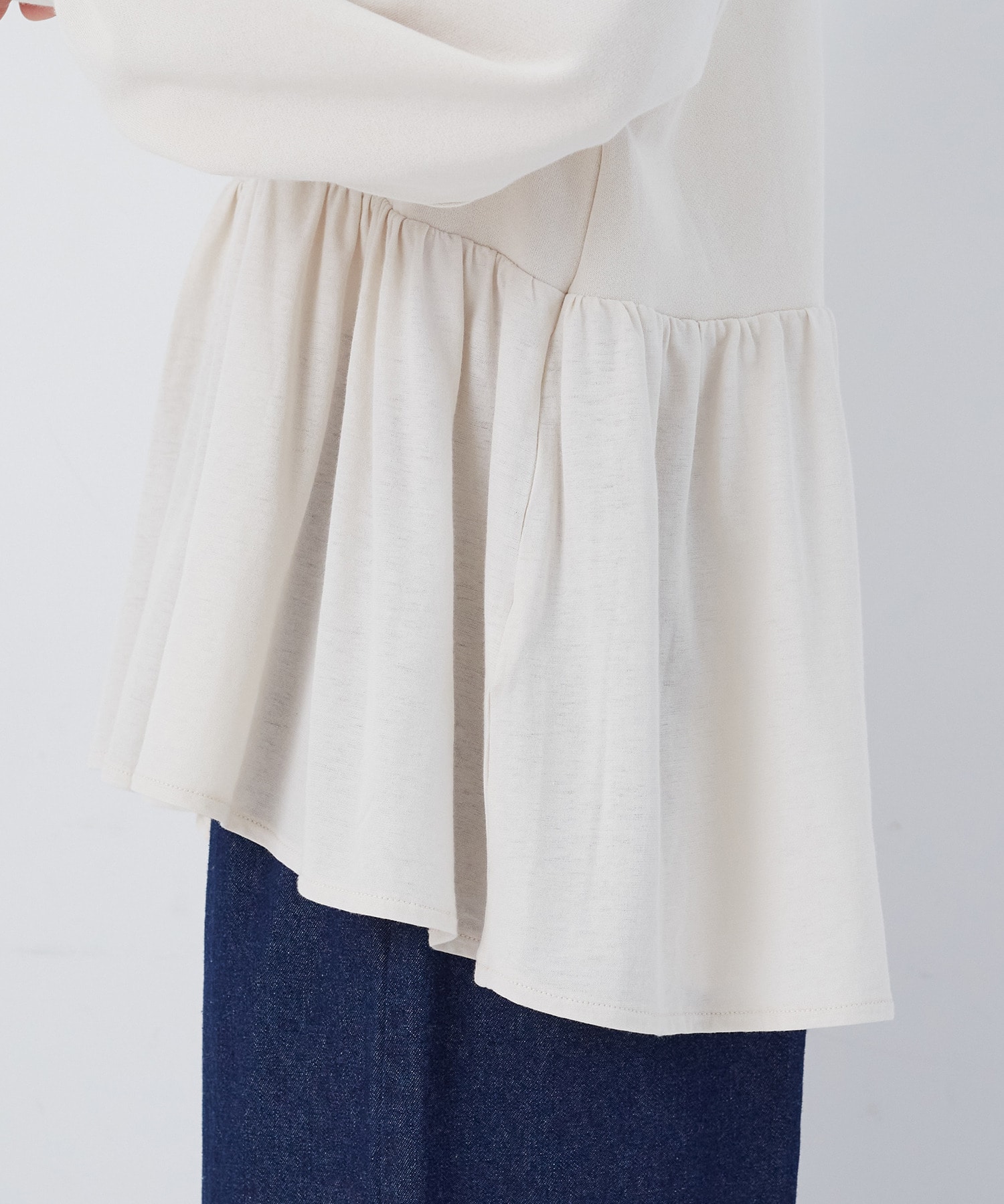 【congés payés】ジャージコンビプルオーバー 詳細画像 アイボリー 18