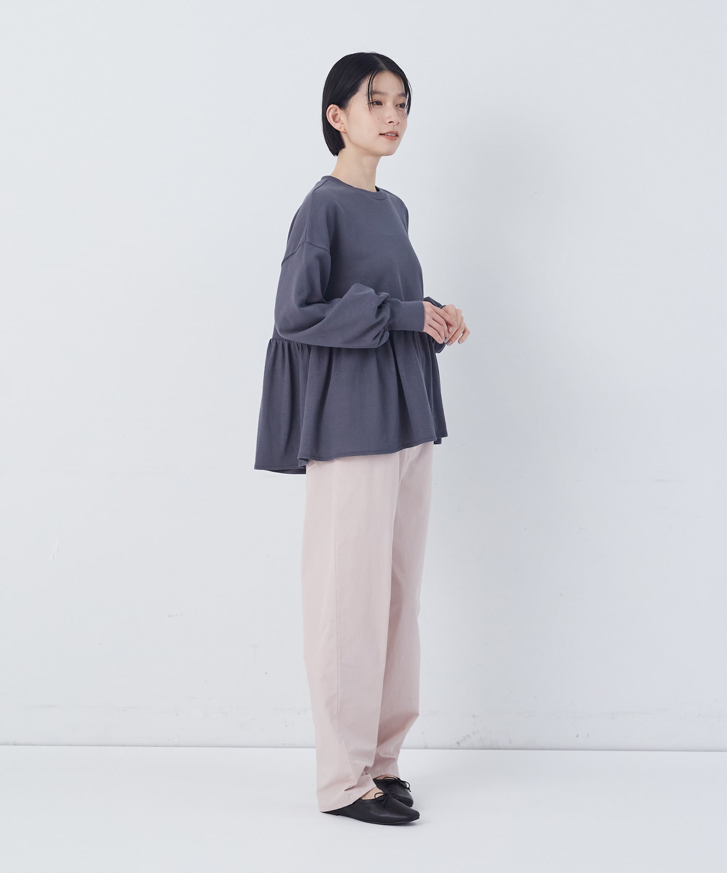 【congés payés】ジャージコンビプルオーバー 詳細画像 アイボリー 2