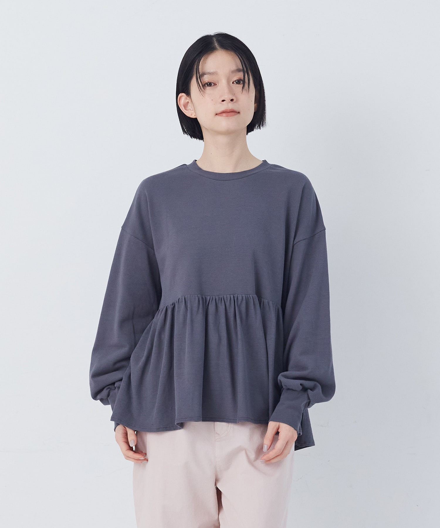 【congés payés】ジャージコンビプルオーバー 詳細画像 アイボリー 4