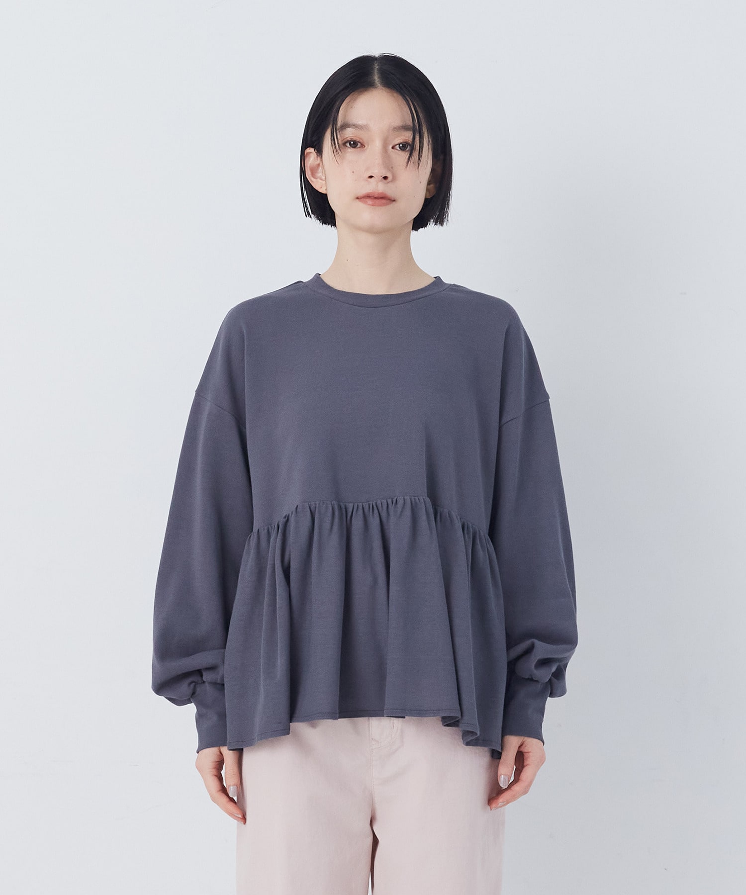 【congés payés】ジャージコンビプルオーバー 詳細画像 アイボリー 5