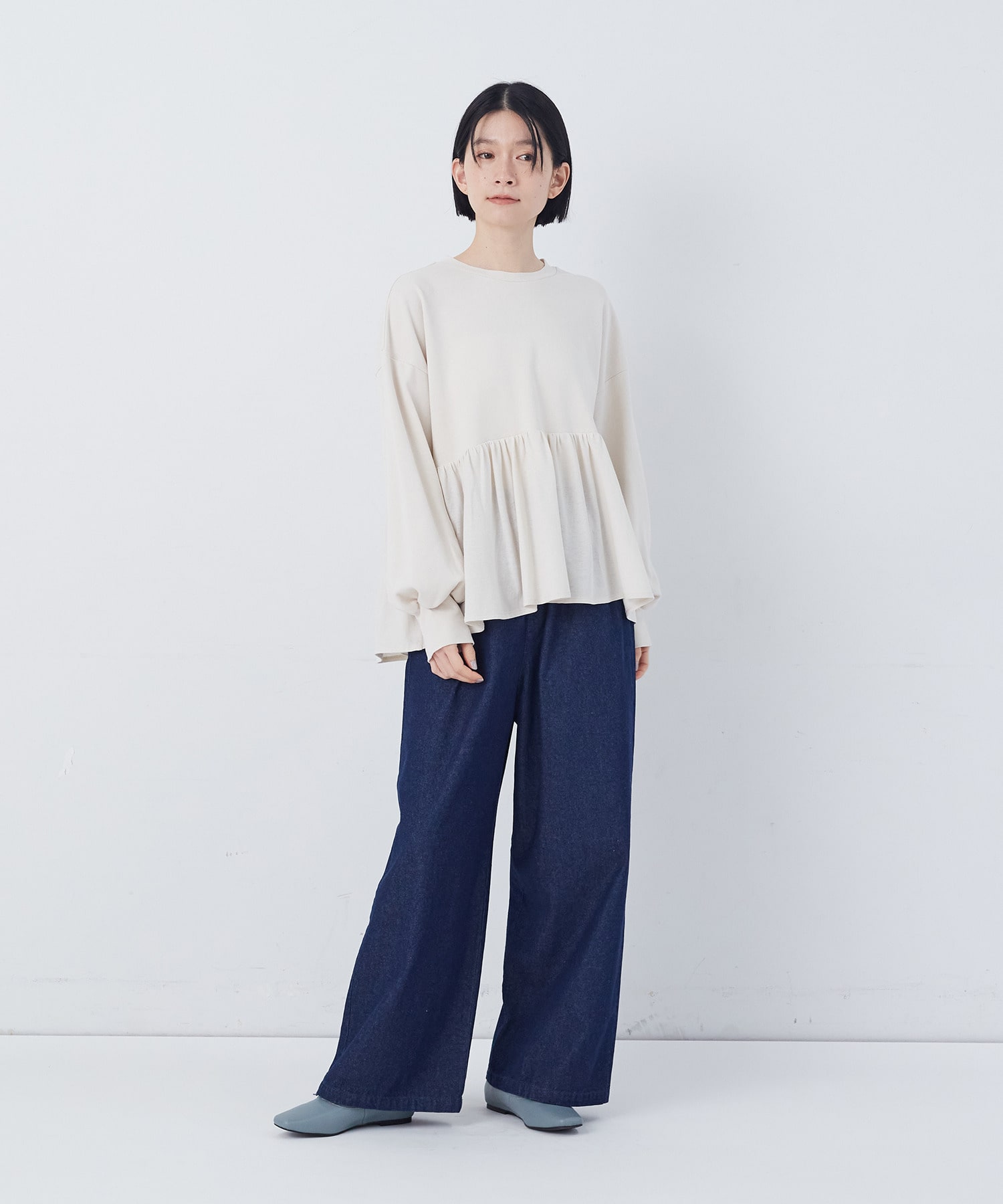 【congés payés】ジャージコンビプルオーバー 詳細画像 アイボリー 8