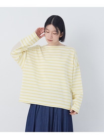 【congés payés】エルボーパッチボーダーバスクシャツ 詳細画像 イエロー系その他 4